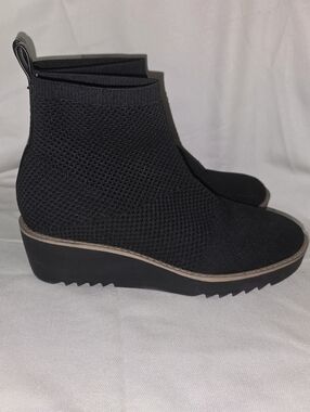 Bandolino Reissa Knit Wedge Heel Booties sz 8M Goth Punk Emo Outdoor